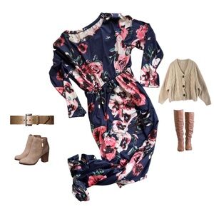 Long Sleeve Floral Maxi Dress